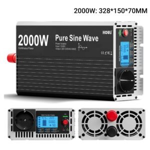 Inversor de Onda Senoidal Pura 24V para 220V | 2000W Reais com Ecrã LCD